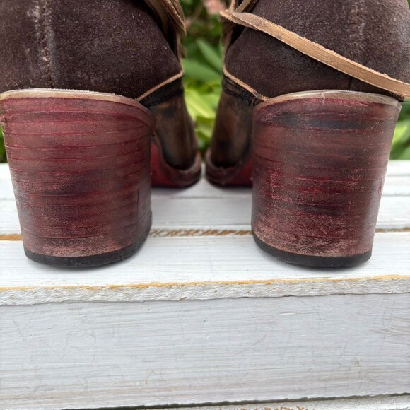 Free Bird Casey Leather Tie Booties - Size 10 - Picture 6 of 7